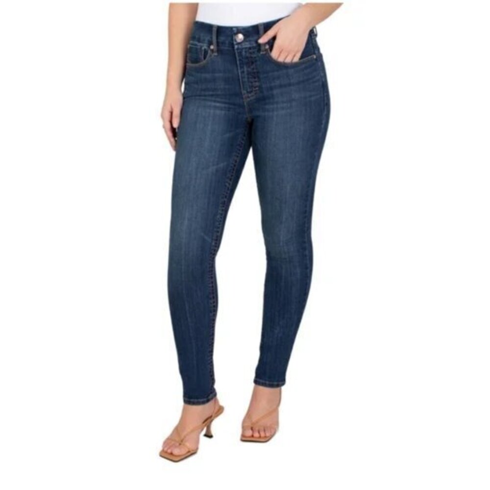 Seven7 High Rise Skinny Jean With Studded Back Pocket Details